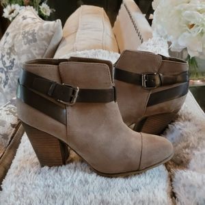 Suede booties size 8